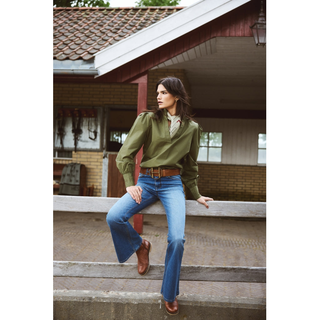 HÉST AS MIE Blouse Woven Blouse/Top/Shirt 3000 Winter Moss