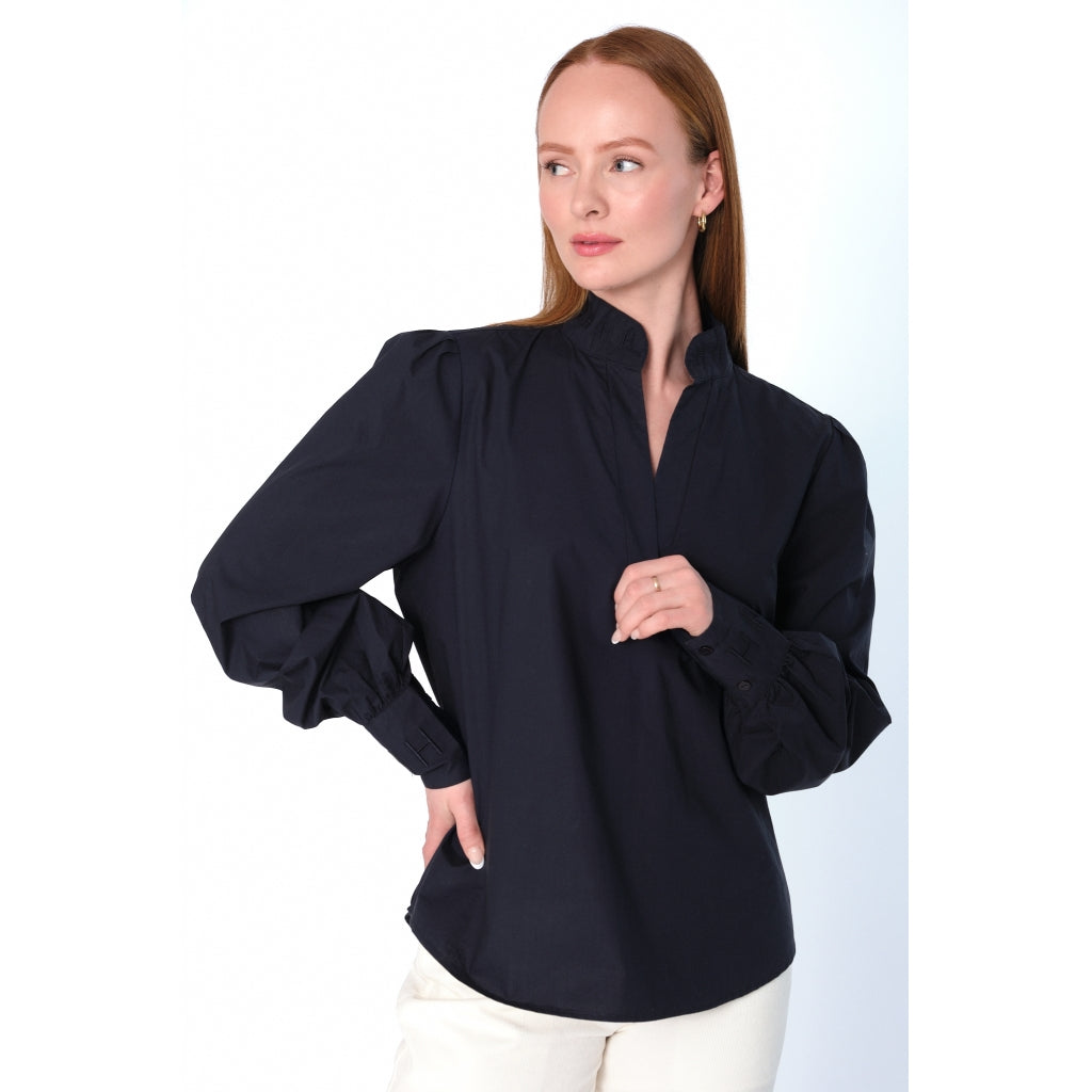 HÉST AS MIE Blouse Woven Blouse/Top/Shirt 4002 Navy Blazer