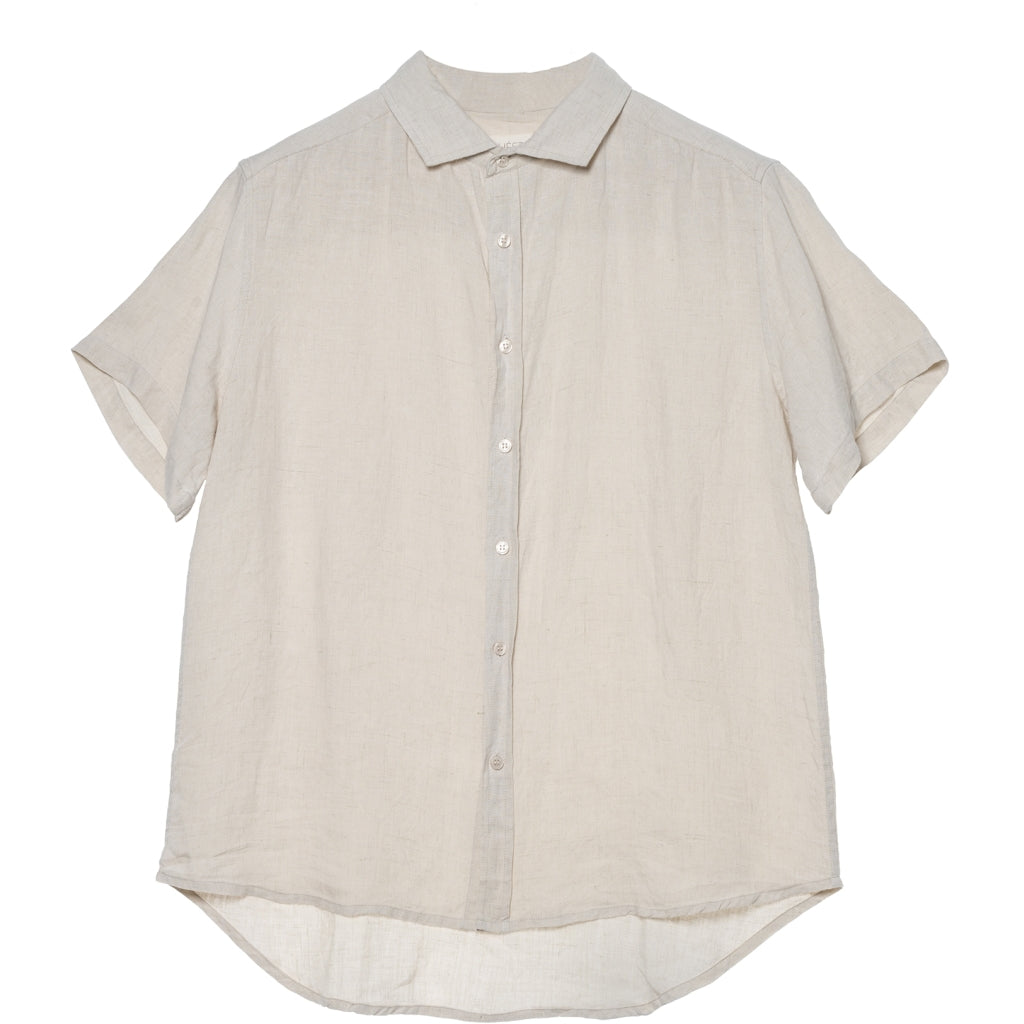 Hést Men Mark linen short sleeve shirt Woven Blouse/Top/Shirt 466 Beige