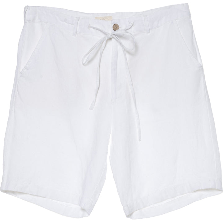 Hést Men Mark linen shorts Woven Pants/Shorts 000 White