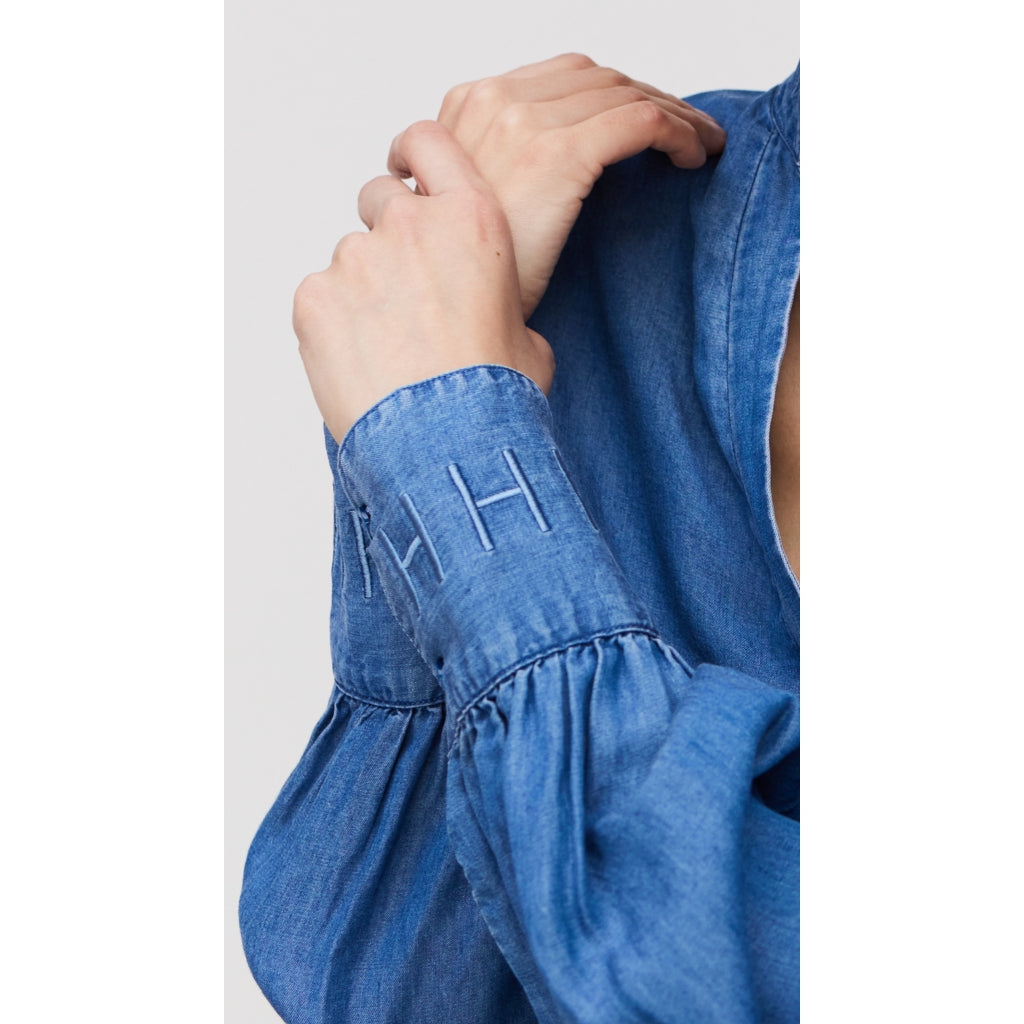 HÉST AS Mia Shirt Blouse Woven Blouse/Top/Shirt Blue