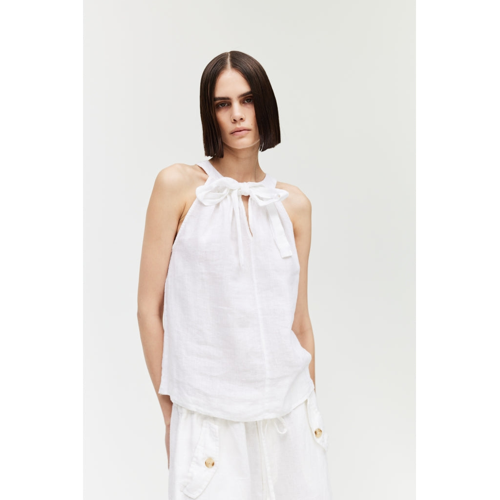 HÉST AS Milli Linen top Woven Blouse/Top/Shirt 000 White