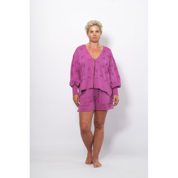 HÉST AS Nellie collage zip jacket Sweat Tops 219 Radiant Orchid