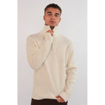Hést Men PEDER Half-Zip Heavy Knitwear Tops 0001 Offwhite