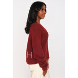 HÉST AS PERNILLE Sweater Heavy Knitwear Tops 2507Syrah