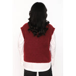 HÉST AS PERNILLE Vest Heavy Knitwear Tops 2507Syrah