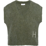 HÉST AS PERNILLE Vest Heavy Knitwear Tops 3000 Winter Moss