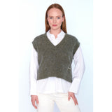 HÉST AS PERNILLE Vest Heavy Knitwear Tops 3000 Winter Moss