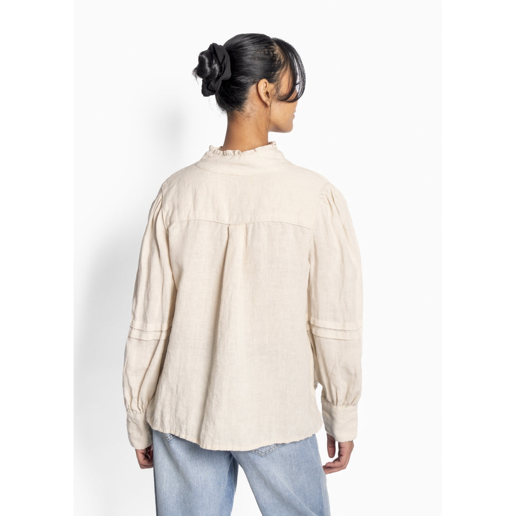 HÉST AS SARI Linen Blouse Woven Blouse/Top/Shirt 6503 Summer Sand