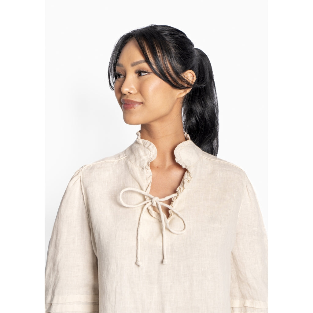 HÉST AS SARI Linen Blouse Woven Blouse/Top/Shirt 6503 Summer Sand