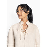 HÉST AS SARI Linen Blouse Woven Blouse/Top/Shirt 6503 Summer Sand