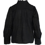 HÉST AS SARI Linen Blouse Woven Blouse/Top/Shirt 9000 Jet Black