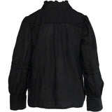 HÉST AS SARI Linen Blouse Woven Blouse/Top/Shirt 9000 Jet Black