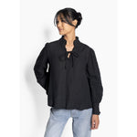 HÉST AS SARI Linen Blouse Woven Blouse/Top/Shirt 9000 Jet Black