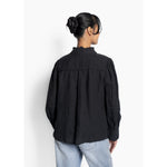HÉST AS SARI Linen Blouse Woven Blouse/Top/Shirt 9000 Jet Black