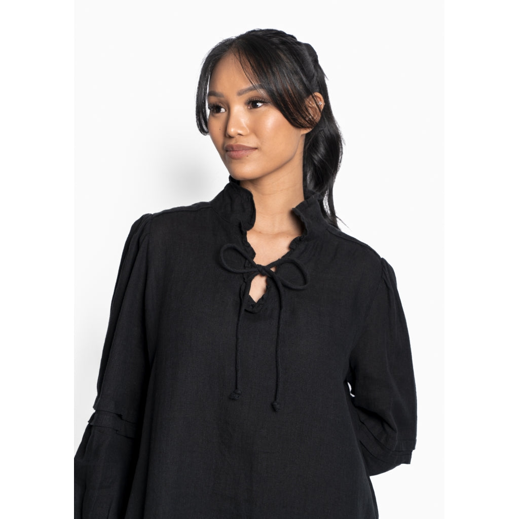 HÉST AS SARI Linen Dress Woven Skirt/Dress 9000 Jet Black