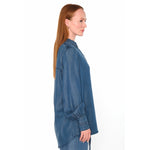 HÉST AS SCARLETT Shirt Woven Blouse/Top/Shirt 9502 Medium Wash Blue Denim