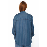 HÉST AS SCARLETT Shirt Woven Blouse/Top/Shirt 9502 Medium Wash Blue Denim