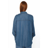 HÉST AS SCARLETT Shirt Woven Blouse/Top/Shirt 9502 Medium Wash Blue Denim