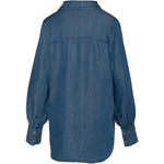 HÉST AS SCARLETT Shirt Woven Blouse/Top/Shirt 9502 Medium Wash Blue Denim