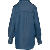 HÉST AS SCARLETT Shirt Woven Blouse/Top/Shirt 9502 Medium Wash Blue Denim