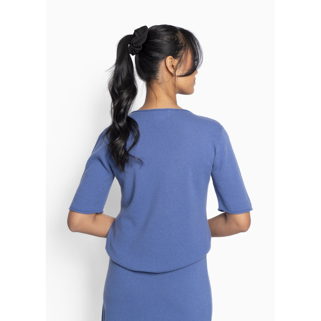 HÉST AS SELMA Shortsleeve Sweater Heavy Knitwear Tops 4004 Dutch Blue