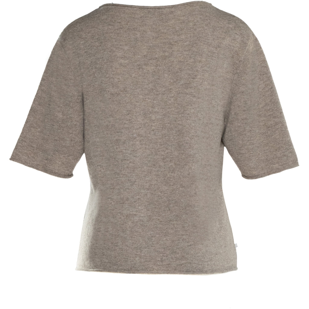 HÉST AS SELMA Shortsleeve Sweater Heavy Knitwear Tops 6507 Plaza Taupe