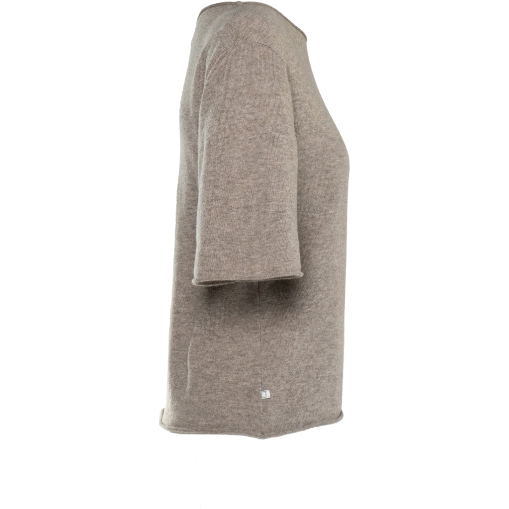 HÉST AS SELMA Shortsleeve Sweater Heavy Knitwear Tops 6507 Plaza Taupe