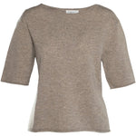 HÉST AS SELMA Shortsleeve Sweater Heavy Knitwear Tops 6507 Plaza Taupe