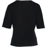 HÉST AS SELMA Shortsleeve Sweater Heavy Knitwear Tops 9000 Jet Black