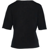 HÉST AS SELMA Shortsleeve Sweater Heavy Knitwear Tops 9000 Jet Black