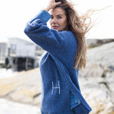 HÉST AS SOFIE V-neck Sweater Heavy Knitwear Tops 281 Blue