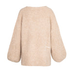 HÉST AS SOFIE V-neck Sweater Heavy Knitwear Tops 466 Beige
