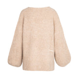 HÉST AS SOFIE V-neck Sweater Heavy Knitwear Tops 466 Beige