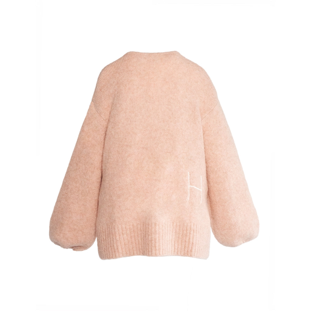 HÉST AS SOFIE V-neck Sweater Heavy Knitwear Tops 2504 Rose Smoke