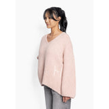 HÉST AS SOFIE V-neck Sweater Heavy Knitwear Tops 2504 Rose Smoke