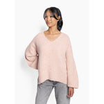 HÉST AS SOFIE V-neck Sweater Heavy Knitwear Tops 2504 Rose Smoke