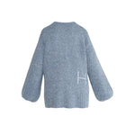 HÉST AS SOFIE V-neck Sweater Heavy Knitwear Tops 4003 Faded Denim