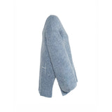 HÉST AS SOFIE V-neck Sweater Heavy Knitwear Tops 4003 Faded Denim