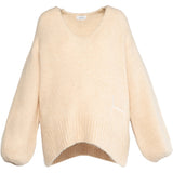 HÉST AS SOFIE V-neck Sweater Heavy Knitwear Tops 6503 Summer Sand
