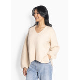 HÉST AS SOFIE V-neck Sweater Heavy Knitwear Tops 6503 Summer Sand