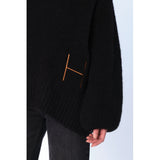 HÉST AS SOFIE V-neck Sweater Heavy Knitwear Tops 9000Jet Black