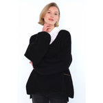 HÉST AS SOFIE V-neck Sweater Heavy Knitwear Tops 9000Jet Black