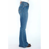 HÉST AS SONYA Bootcut Woven Pants/Shorts 9502 Medium Wash Blue Denim