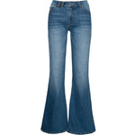 HÉST AS SONYA Bootcut Woven Pants/Shorts 9502 Medium Wash Blue Denim