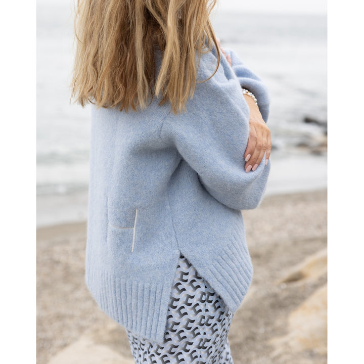 HÉST AS Sofie v-neck sweater Heavy Knitwear Tops 277 Light Blue