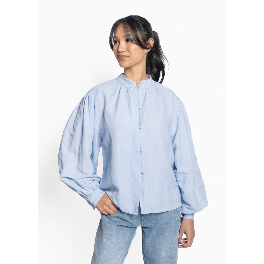 HÉST AS URD Blouse Woven Blouse/Top/Shirt 4003 Faded Denim